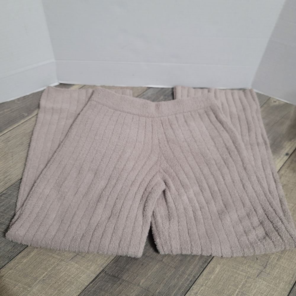 UGG Women's Terri Pants  Textured Knit Lounge Pants Granite Gray (Beige) Sz Med